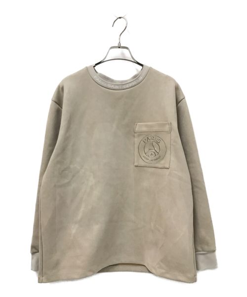 Paris Saint-Germain（パリ・サン ジェルマン）Paris Saint-Germain (パリ・サン ジェルマン) FAKE SUEDE LONG Tsh ベージュ サイズ:Sの古着・服飾アイテム