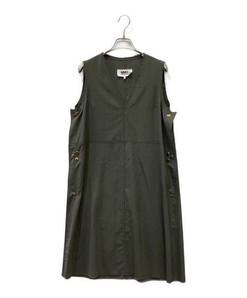 MM6 Maison Margiela（エムエムシックス メゾンマルジェラ）MM6 Maison Margiela (エムエムシックス メゾンマルジェラ) ジャンパースカート カーキ サイズ:38の古着・服飾アイテム