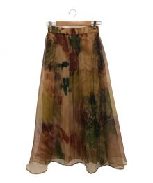 Ameri（アメリ）の古着「UND WILLOW PAINT PLEATS SKIRT」｜ブラウン