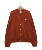 DANTONダントン）の古着「LAMBSWOOL V NECK KNIT CARDIGAN」｜ブラウン