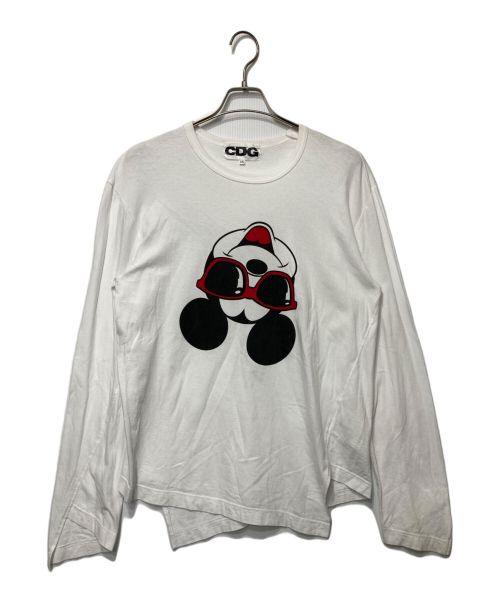 CDG（シーディージー）CDG (シーディージー) ロングスリーブカットソー ホワイト サイズ:XXLの古着・服飾アイテム