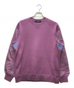 PHENOMENONフェノメノン）の古着「MA-1 Sleeve Crewneck Sweat Shirt」｜パープル