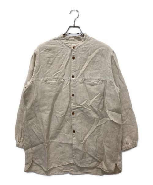 OUTIL（ウティ）OUTIL (ウティ) バンドカラーシャツ ナチュラル サイズ:SIZE 1の古着・服飾アイテム