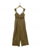 Ameriアメリ）の古着「MEDI CORD SUSPENDER WIDE PANTS」｜カーキ