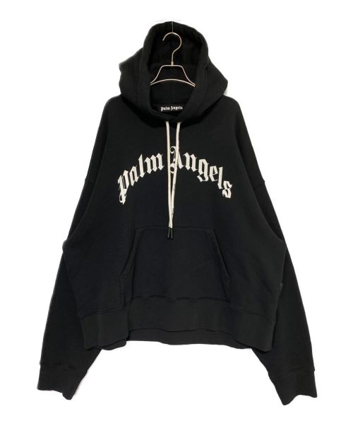 Palm Angels（パーム エンジェルス）Palm Angels (パーム エンジェルス) CURVED LOGO HOODY ブラック サイズ:Lの古着・服飾アイテム