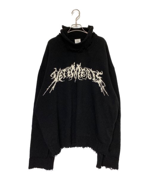 VETEMENTS（ヴェトモン）VETEMENTS (ヴェトモン) Church Logo Turtleneck ブラック サイズ:Mの古着・服飾アイテム