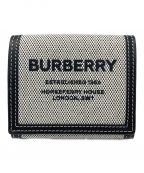 BURBERRYバーバリー）の古着「2つ折り財布」｜ブラック×ホワイト