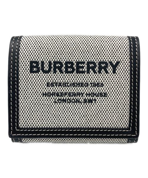 BURBERRY（バーバリー）BURBERRY (バーバリー) 2つ折り財布 ブラック×ホワイトの古着・服飾アイテム