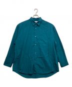 Graphpaperグラフペーパー）の古着「Broad L/S Oversized Regular Collar Shirt」｜グリーン