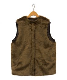 Ameri（アメリ）の古着「UND REVERSIBLE MOTTLED FUR VEST」｜ブラウン