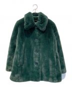 Kate Spadeケイトスペード）の古着「Plush Faux Fur Jacket」｜グリーン