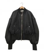 CALUXキャラクス）の古着「SHORT BOMBER JACKET」｜ブラック