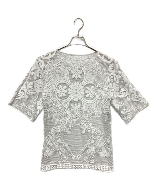 DOLCE & GABBANA（ドルチェ＆ガッバーナ）DOLCE & GABBANA (ドルチェ＆ガッバーナ) レースブラウス ホワイト サイズ:36の古着・服飾アイテム