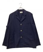 CASSIDY HOME GROWNキャシディ ホームグロウン）の古着「NAVY BLAZER COTTON LINEN & WOOL YARN DYED TWILL」｜ネイビー