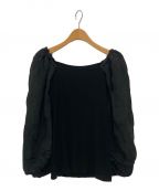 THINGS THAT MATTERシングスザットマター）の古着「CONFLICTING POWER SLEEVE BLOUSE」｜ブラック