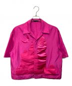 UNDERCOVERアンダーカバー）の古着「デザインシルクシャツ」｜ピンク