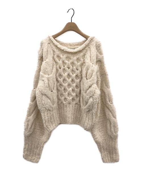 THE TOE（ザ トー）THE TOE (ザ トー) NIMES HANDMADE CABLE KNIT アイボリー サイズ:Fの古着・服飾アイテム