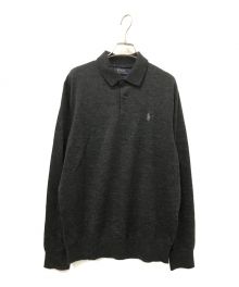 POLO RALPH LAUREN（ポロ・ラルフローレン）の古着「ニットポロシャツ」｜グレー