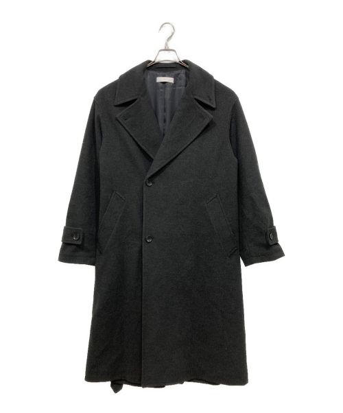 WYM LIDNM（ウィム バイ リドム）WYM LIDNM (ウィム バイ リドム) SMOOTH MELANGE WRAP COAT ブラック サイズ:SIZE Lの古着・服飾アイテム