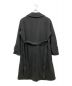 WYM LIDNM (ウィム バイ リドム) SMOOTH MELANGE WRAP COAT ブラック サイズ:SIZE L：7800円