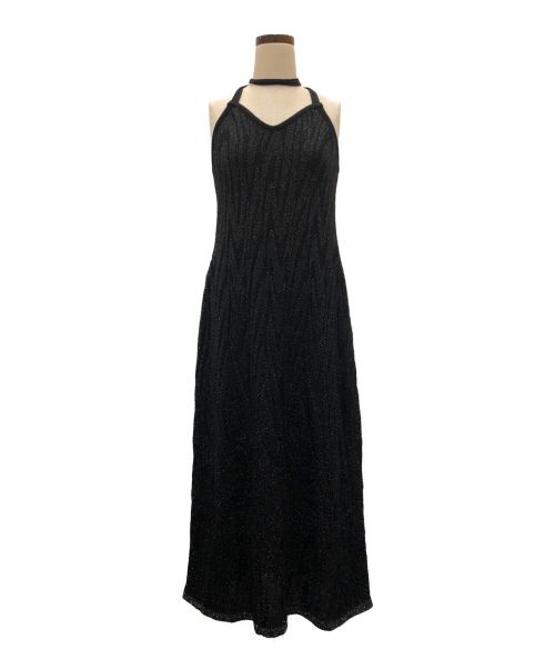 MURRAL（ミューラル）MURRAL (ミューラル) Frost knit camisole dress ブラック サイズ:2の古着・服飾アイテム