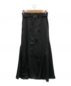 MURRALミューラル）の古着「Curvy satin skirt」｜ブラック