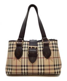 BURBERRY（バーバリー）の古着「ノバチェックハンドバッグ」｜ブラウン