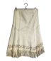 RALPH LAUREN (ラルフローレン) フリンジレザースカート アイボリー サイズ:4：7000円