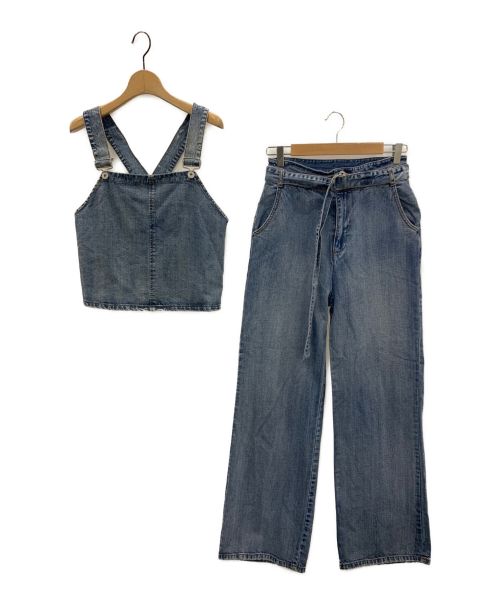 Ameri（アメリ）Ameri (アメリ) SET UP DENIM OVERALL インディゴ サイズ:26の古着・服飾アイテム