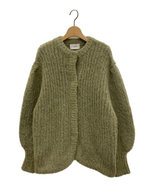 CLANE（クラネ）CLANE (クラネ) COLOR MOHAIR SHAGGY CARDIGAN グリーン サイズ:1の古着・服飾アイテム