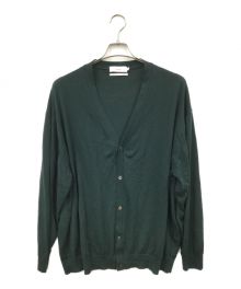 Graphpaper（グラフペーパー）の古着「High Gauge Knit Cardigan」｜グリーン