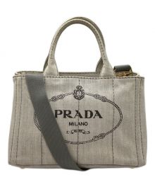 PRADA（プラダ）の古着「2WAYトートバッグ」｜グレー