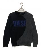 DIESELディーゼル）の古着「切り替えデザインニット」｜ブラック