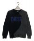 DIESEL（ディーゼル）の古着「切り替えデザインニット」｜ブラック