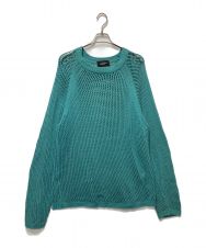 UNUSED (アンユーズド) 3G crew neck mesh knit ターコイズブルー サイズ:3