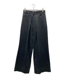 JOHN LAWRENCE SULLIVAN（ジョンローレンスサリバン）の古着「Rigid Denim Wide Pants」｜ブラック