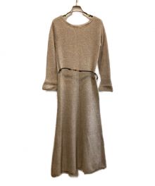 HER LIP TO（ハーリップトゥ）の古着「Wool and Cashmere Blend Wholegarment Knit Dress」｜ベージュ