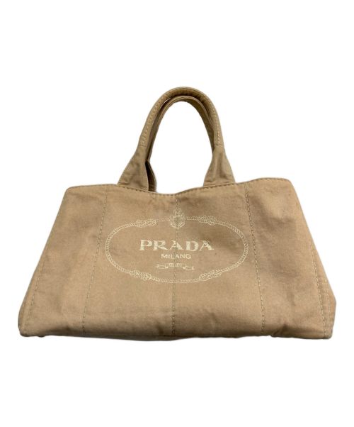 PRADA（プラダ）PRADA (プラダ) CANAPAキャンバスバッグ ベージュの古着・服飾アイテム