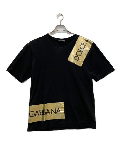 DOLCE & GABBANA（ドルチェ＆ガッバーナ）DOLCE & GABBANA (ドルチェ＆ガッバーナ) プリントTシャツ ブラック サイズ:SIZE48の古着・服飾アイテム