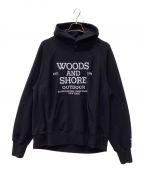 Engineered Garmentsエンジニアド ガーメンツ）の古着「Raglan Hoodie Woods」｜ブラック