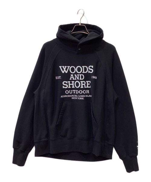 Engineered Garments（エンジニアド ガーメンツ）Engineered Garments (エンジニアド ガーメンツ) Raglan Hoodie Woods ブラック サイズ:Mの古着・服飾アイテム