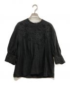 beautiful peopleビューティフルピープル）の古着「cutwork embroidary vintage pull over」｜ブラック