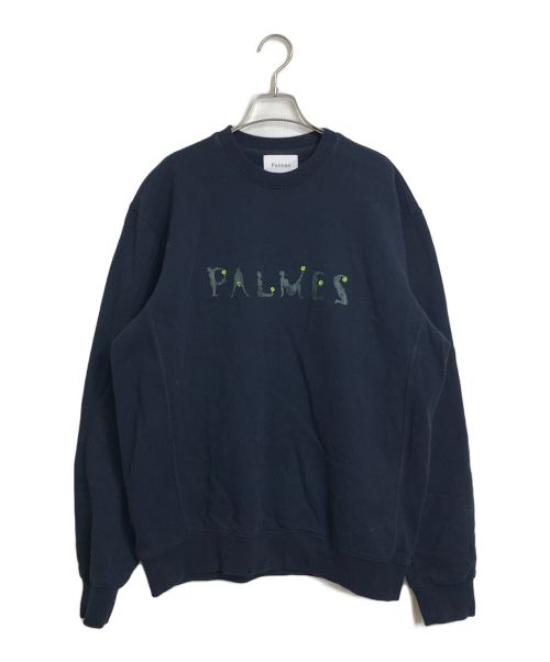 PALMES（PALMES）Palmes (PALMES) Letters Crewneck ネイビー サイズ:Lの古着・服飾アイテム