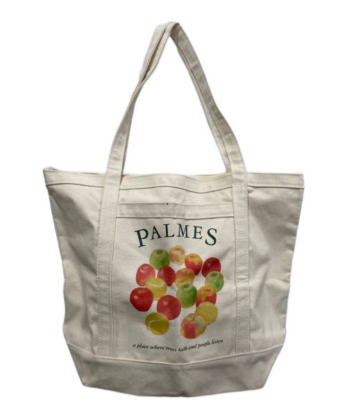 PALMES（PALMES）PALMES (PALMES) キャンバストートバッグ アイボリーの古着・服飾アイテム