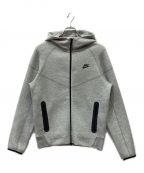 NIKEナイキ）の古着「AS M NK TCH FLC FZ WR HOODIE」｜グレー