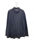 tilt the authenticsチルトザオーセンティックス）の古着「SCY Back Brashed Denim No Stitch Shirt」｜ネイビー