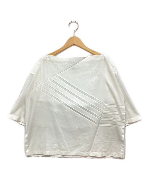 132 5. ISSEY MIYAKE（132 5. イッセイ ミヤケ）132 5. ISSEY MIYAKE (132 5. イッセイ ミヤケ) PLEATS T BASIC ホワイト サイズ:2の古着・服飾アイテム