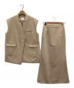 Ameriアメリ）の古着「OTONA WRAP VEST SET UP DRESS」｜ベージュ