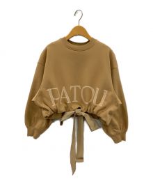 patou（パトゥ）の古着「クロップド ドローストリング スウェットシャツ」｜ベージュ