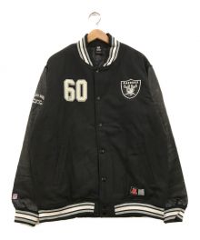 NFL（エヌエフエル）の古着「RAIDERS スタジャン」｜ブラック